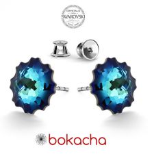 Обеци украсени със SWAROVSKI® JELLY FISH Bermuda Blue BBL, Син, Код PRFNS E587