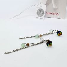 Обеци CANDY RIVOLI с кристали Swarovski®, Multi/ Vitrail Medium** VM, Зелен, Неръждаема Стомана, Код PR E024A-L
