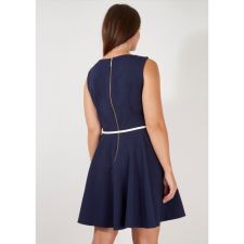 Кокетна  рокля CLOSET от красива материя в цвят индиго, Размер XXL/XXXL, Код DD501-VTR