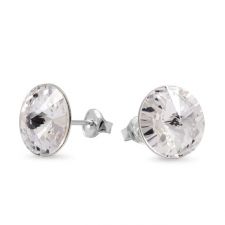 Обеци на винт SWAROVSKI® RIVOLI 6мм Crystal, Бял, Код ZG PR E021A