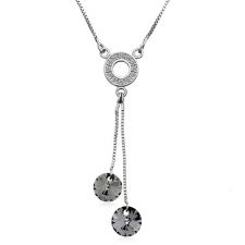 Колие AMIKOS SWAROVSKI® RIVOLI Light Chrome, Сив, 8мм, Код PR N458