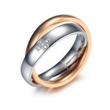Пръстен БАЛАНС, дамска халка от стомана, код 316L R106-F