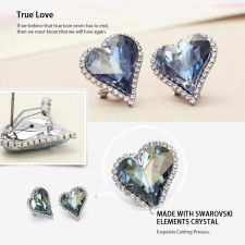 Колие и обеци HEART IN LOVE, Бижута GLORY SWAROVSKI® Crystals, Код ZD S019