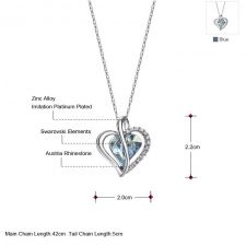 Нежно Колие TRUE HEART IN LOVE, GLORY Swarovski Crystals, Код ZD N217-A