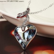 Колие, обеци и гривна HEART IN LOVE, Бижута GLORY SWAROVSKI® Crystals, Код ZD S019-3