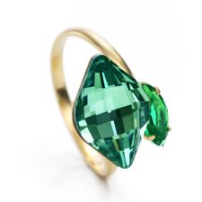 Пръстен GREEN STONE, GLORY Crystals from SWAROVSKI®, Код ZD R007
