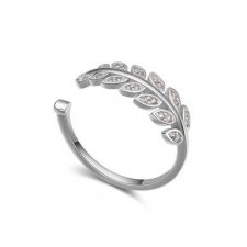 Пръстен МАРКЕ с Swarovski Кристали и 18К Бяло Злато, Колекция Zerga Brand ZG R001